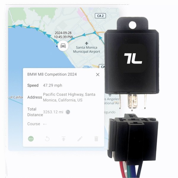 TrackLab S7 4G GPS vehicle tracking device for car rentals and automobile dealers. Cars, Trucks, RV, Motorbikes